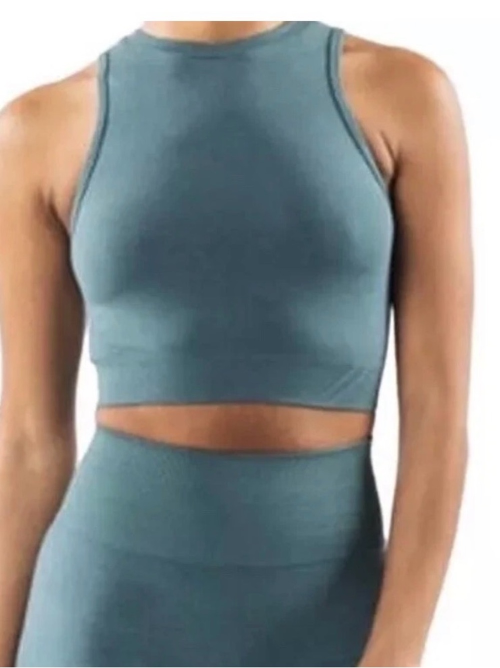 Alphalete Teal Seamless Stratus Crop Tank  Women's Size M